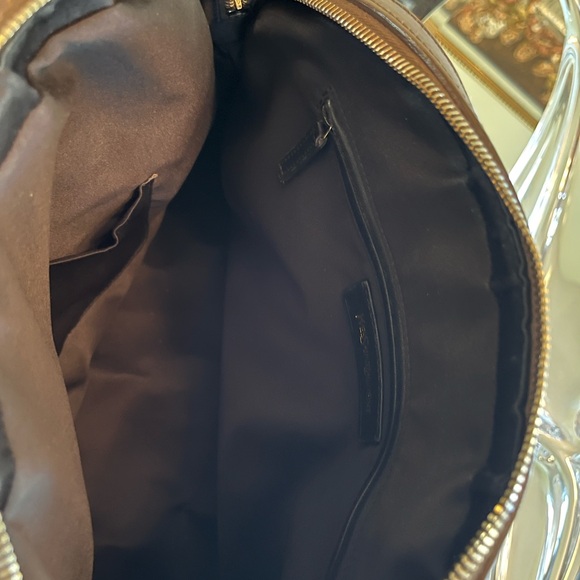 Saint Laurent Taupe Leather Dome Satchel with Gold Hardware - Picture 6 of 8